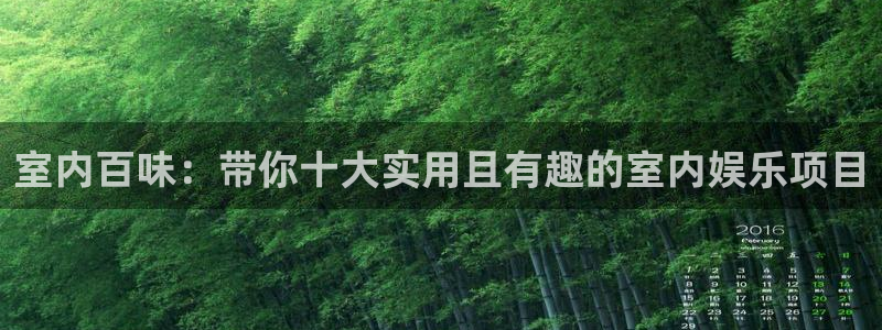 蓝图娱乐平台主管：室内百味：带你十大实用且有趣的室内娱乐项目